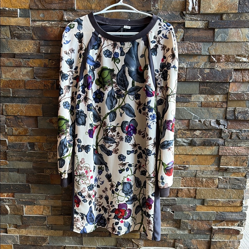 W118 Walter Baker Floral Long Sleeve Dress